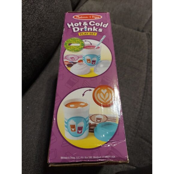 Melissa & Doug Hot & Cold Drinks 16 Piece Play Set New In Box NIB - Picture 7 of 7